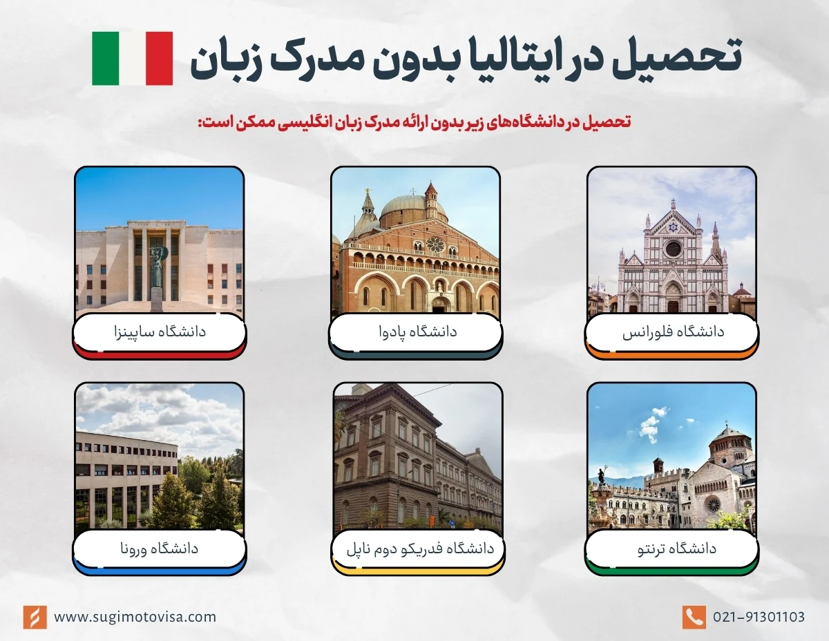 تحصیل در ایتالیا بدون مدرک زبان آیلتس